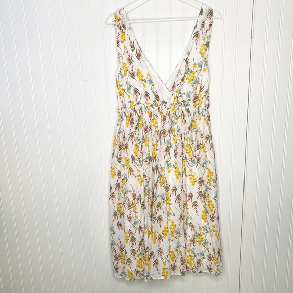 NEW LINE & DOT REVOLVE Fleur Yellow Flower Print Dress - Picture 6 of 14